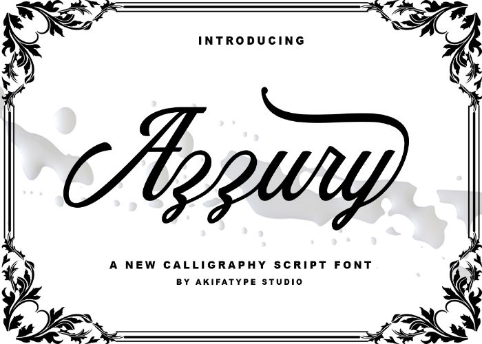 Azzury Script Font