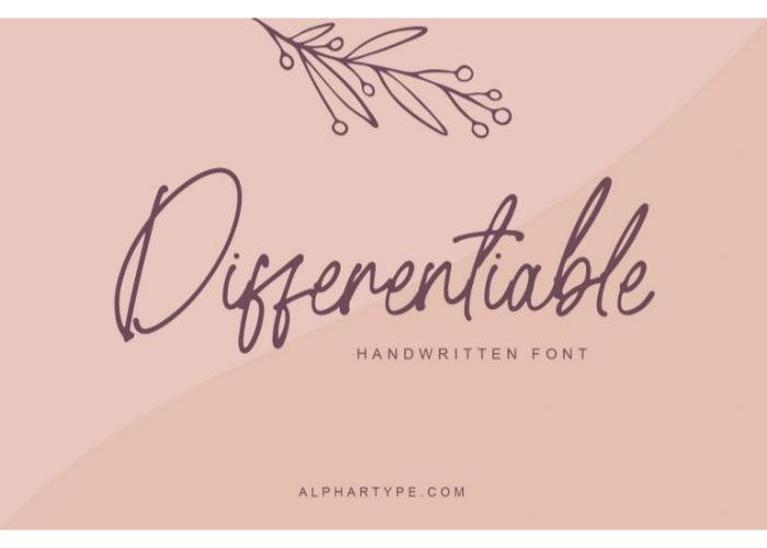 Image of Differentiable Handwritten Font designed by AlphArtype.