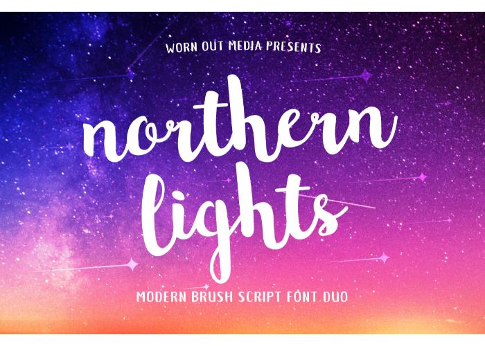 Image of Northern Lights handwritten font designed by Margot Leveque.