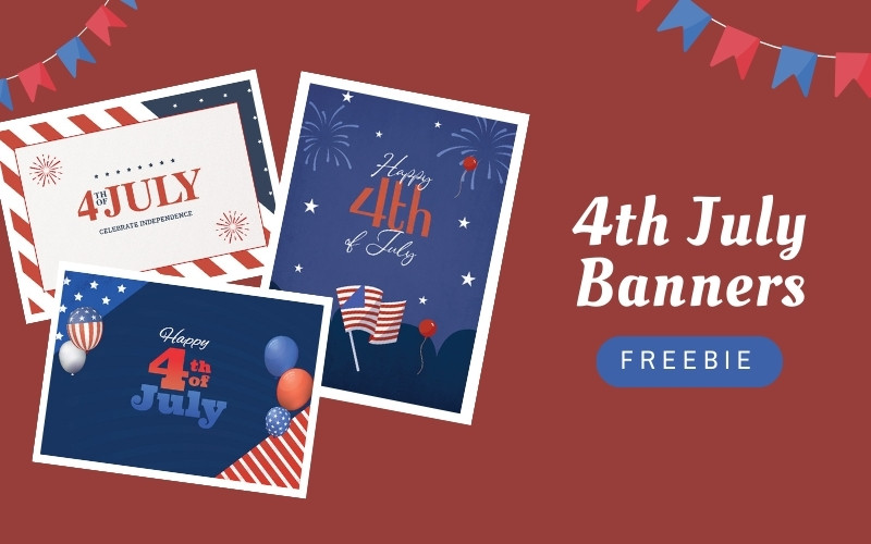 free fourth of july banners feature image