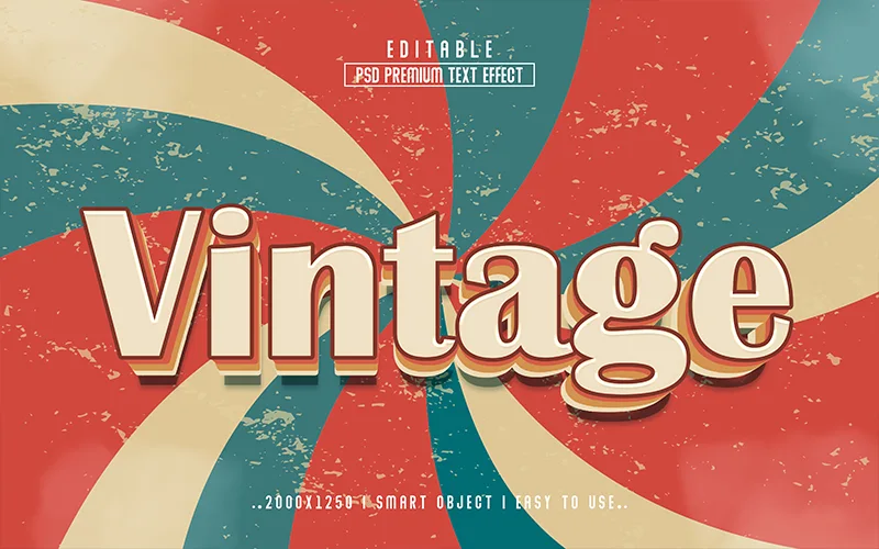 vintage text effect