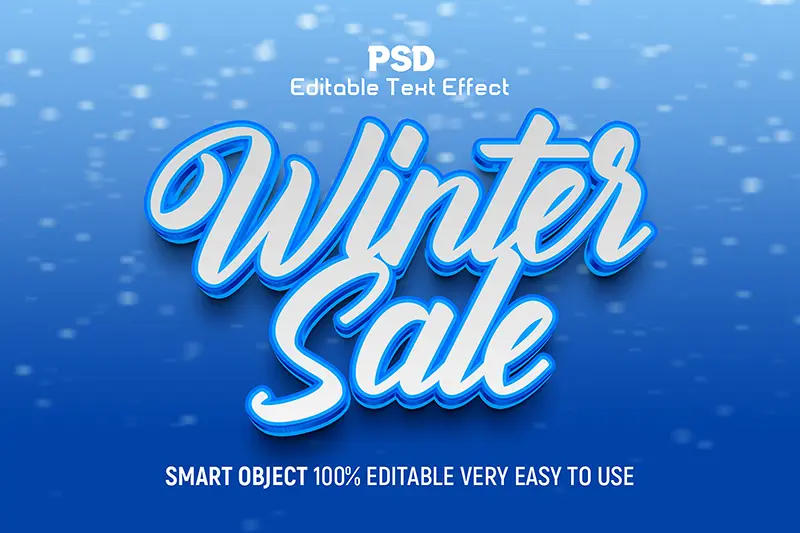 winter sale text effect