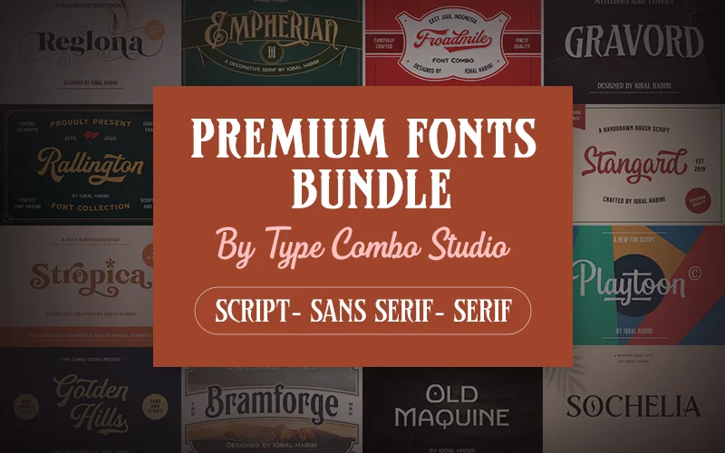 premium Font Bundle Banner