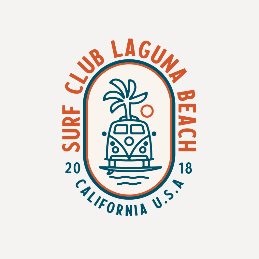 A Preview Of Surf Club Laguna Beach -20 California USA Logo Template