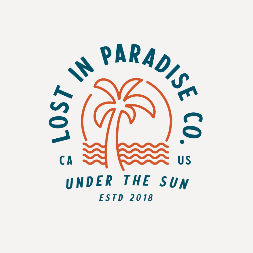 A Preview Of Lost In Paradise Co.-Under The Sun - ESTD 2018 Logo Template