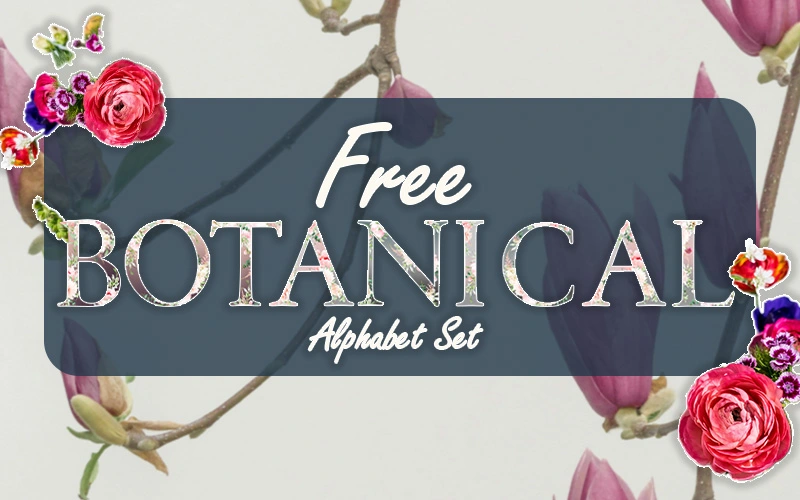 Free Wild Garden Botanical Alphabet Set Product Image