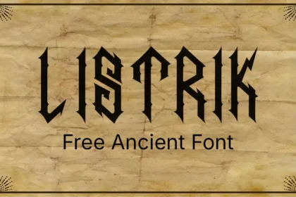 Free Ancient Font - Listrik Preview