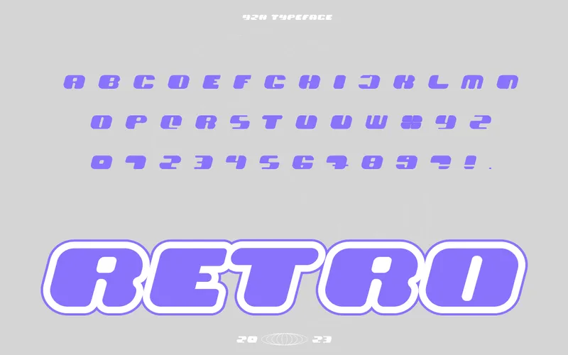 Alphabet Written With The Free Display Font - Quax8