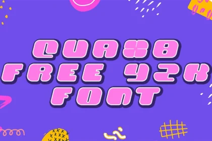 Quax8 Y2K Display Font Preview