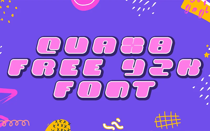 Quax8 Y2K Display Font Preview