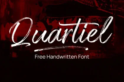 Free Handwritten Font - Quartiel