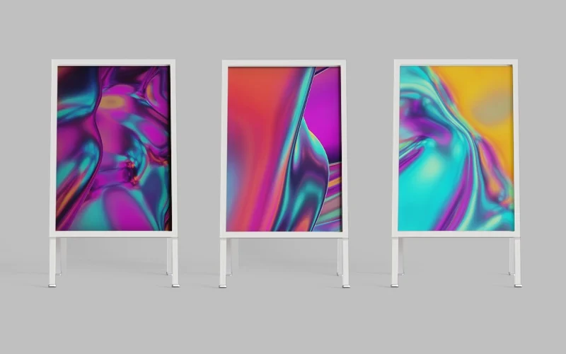 Photo Canvases Designed Using The Trippy Liquid Textures