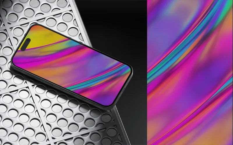 Trippy Liquid Textures Applied As Phone Screen Wallpapers